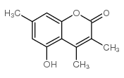 5-hydroxy-3,4,7-trimethylchromen-2-one结构式