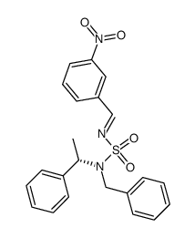 (S)-N-(3-nitrobenzylidene)-N'-(α-methylbenzyl)-N'-benzylsulfamide结构式
