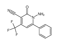 1,2-dihydro-1-amino-4-trifluoromethyl-6-phenyl-2-oxopyridine-3-carbonitrile Structure