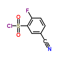 2-氟-5-氰基苯磺酰氯结构式