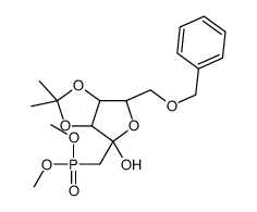 dimethyl ((3aR,4R,6R,6aR)-6-(benzyloxyMethyl)-4-hydroxy-2,2-dimethyltetrahydrofuro[3,4-d][1,3]dioxol-4-yl)Methylphosphonate结构式