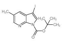 3-碘-5-甲基-1H-吡咯并-[2,3-b]吡啶-1-羧酸叔丁酯结构式