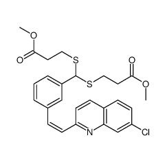 3,3'-[[[3-[(1E)-2-(7-Chloro-2-quinolinyl)ethenyl]phenyl]methylene]bis(thio)]bis-propanoic Acid 1,1'-Dimethyl Ester结构式