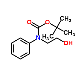 (2-羟基乙基)-苯基氨基甲酸叔丁酯结构式