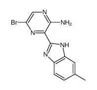 5-bromo-3-(6-methyl-1H-benzo[d]imidazol-2-yl)pyrazin-2-amine Structure