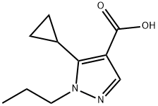 5-环丙基-1-丙基-1H-吡唑-4-羧酸结构式