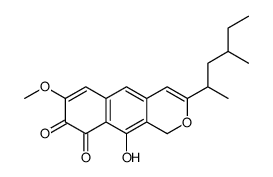 10-hydroxy-7-methoxy-3-(4-methylhexan-2-yl)-1H-benzo[g]isochromene-8,9-dione结构式