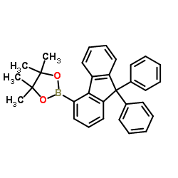9,9-二苯基-9H-芴-4-基硼酸频哪醇酯结构式