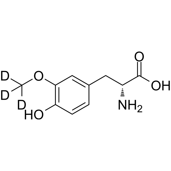 (R)-3-O-Methyldopa-d3结构式