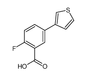 2-氟-5-(噻吩-3-基)苯甲酸结构式