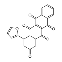 4-(furan-2-yl)-3,4,4a,12a-tetrahydro-1H-tetracene-2,5,6,11,12-pentone结构式