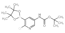 Boc-5-Amino-2-chloropyridine-3-boronic acid pinacol ester Structure