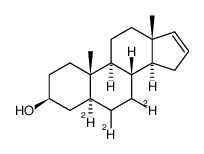 [5,6,7-(2)H3]-3β-hydroxy5α-androst-16-en结构式