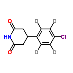 4-[4-Chloro(2H4)phenyl]-2,6-piperidinedione Structure