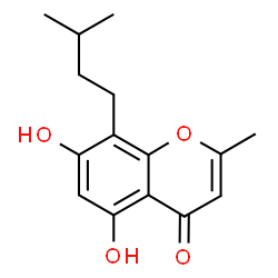 2-Methyl-8-isopentyl-5,7-dihydroxychromone Structure