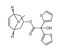 rel-(1R,3S,5S)-8-甲基-8-氮杂双环[3,2,1]辛-6-烯-基-2-羟基-2,2-二噻吩-2-基乙酸酯结构式