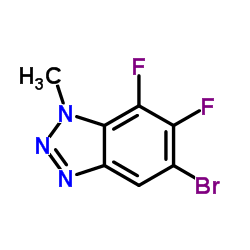 5-Bromo-6,7-difluoro-1-methyl-1H-benzotriazole Structure