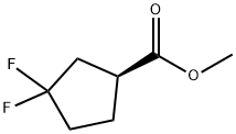 (1S)-3,3-二氟环戊烷-1-羧酸甲酯结构式