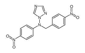 N-(4-nitrophenyl)-N-[(4-nitrophenyl)methyl]-1,2,4-triazol-1-amine结构式