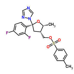 (5R-cis)-Toluene-4-sulfonic acid 5-(2,4-difluorophenyl)-5-(1H-1,2,4-triazol-1-yl)methyltetrahydrofuran-3-ylmethyl ester picture