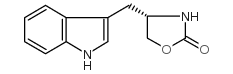 S-4-(1H-吲哚-3-甲基)-2-噁唑烷酮结构式