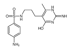 4-amino-N-[3-(2-amino-6-methyl-4-oxo-1H-pyrimidin-5-yl)propyl]benzenesulfonamide结构式