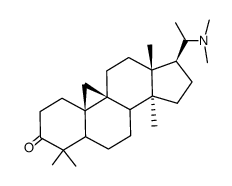 (20S)-4,4,14-Trimethyl-20-(dimethylamino)-9β,19-cyclo-5α-pregnan-3-one结构式