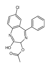 3-乙酰氧基-7-氯-1,3-二氢-5-苯基-2H-1,4-苯并二氮杂革-2-酮结构式
