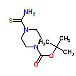 4-Boc-哌嗪-1-硫酰胺结构式
