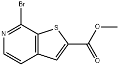 7-溴噻吩并[2,3-C]吡啶-2-甲酸甲酯结构式