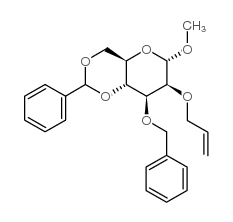 甲基2-O-烯丙基-3-O-苄基-4,6-O-亚苄基-α-D-甘露吡喃糖苷结构式