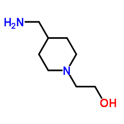 2-(4-(氨基甲基)哌啶-1-基)乙醇结构式