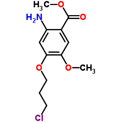 2-氨基-4-(3-氯丙氧基)-5-甲氧基苯甲酸甲酯结构式
