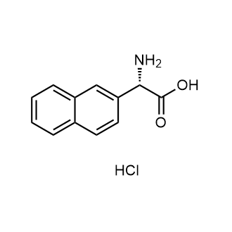 (S)-2-氨基-2-(萘-2-基)乙酸盐酸盐结构式