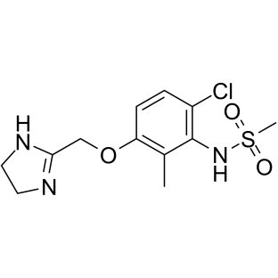 N-[6-氯-3-[(4,5-二氢-1H-咪唑-2-基)甲氧基]-2-甲基苯基]甲磺酰胺图片