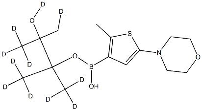 (2-Methyl-5-morpholino-d11)-thiophene-3-boronic acid pinacol ester Structure