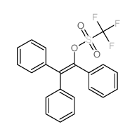 Methanesulfonic acid,1,1,1-trifluoro-, 1,2,2-triphenylethenyl ester Structure