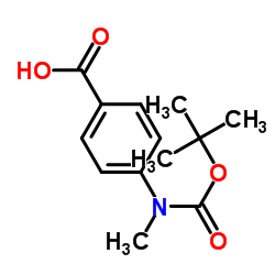 4-((叔丁氧羰基)(甲基)氨基)苯甲酸结构式