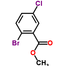 2-溴-5-氯苯甲酸甲酯结构式