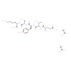 H-Glu-Thr-Tyr-Ser-Lys-OH · 2 TFA Structure