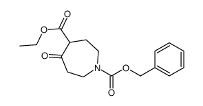 1-Cbz-5-氧代氮杂环庚烷-4-甲酸乙酯结构式