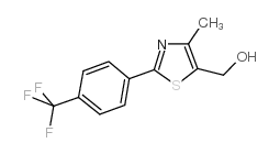 (4-甲基-2-(4-(三氟甲基)苯基)噻唑-5-基)甲醇结构式