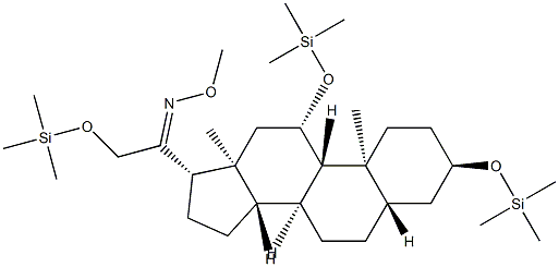 3α,11β,21-Tris(trimethylsiloxy)-5α-pregnan-20-one O-methyl oxime结构式