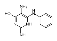 2,5-diamino-6-anilino-1H-pyrimidin-4-one结构式