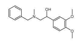 N-methyl-N-benzyl-2-(3,4-dimethoxyphenyl)-2-hydroxyethylamine结构式