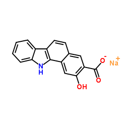 2-HYDROXYBENZO[A]CARBAZOLE-3-CARBOXYLIC ACID SODIUM SALT结构式