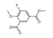3-fluoro-4-methoxy-5-nitro-benzoic acid methyl ester Structure