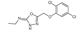 5-[(2,5-dichlorophenoxy)methyl]-N-ethyl-1,3,4-oxadiazol-2-amine Structure
