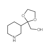 [2-(3-piperidyl)-1,3-dioxolan-2-yl]methanol结构式