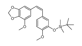 3,4'-dimethoxy-4,5-methylenedioxy-3'-O-t-butyldimethylsilylstilbene Structure